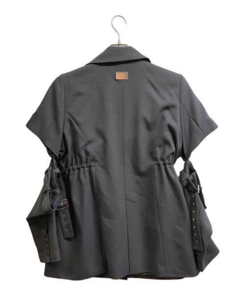 darich（ダーリッチ）darich (ダーリッチ) カットアウトデザインドロストジャケット グレー サイズ:Freeの古着・服飾アイテム