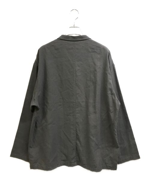 COLINA（コリーナ）COLINA (コリーナ) Linen/Silk Nepped Weather Cloth Work Jacket グレー サイズ:Lの古着・服飾アイテム