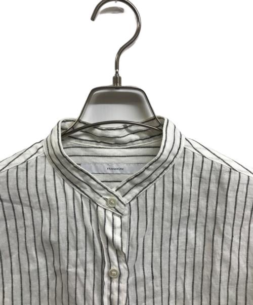 FRAMeWORK（フレームワーク）FRAMeWORK (フレームワーク) フレンチリネンドロストシャツ ホワイト サイズ:ーの古着・服飾アイテム