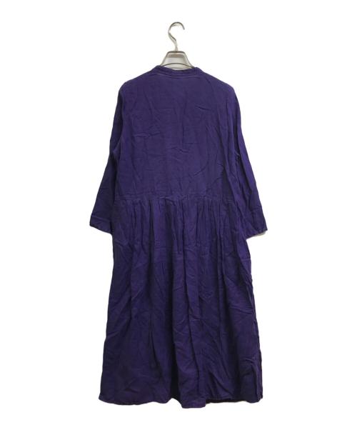 nest Robe（ネストローブ）nest Robe (ネストローブ) リネンワンピース パープル サイズ:-の古着・服飾アイテム
