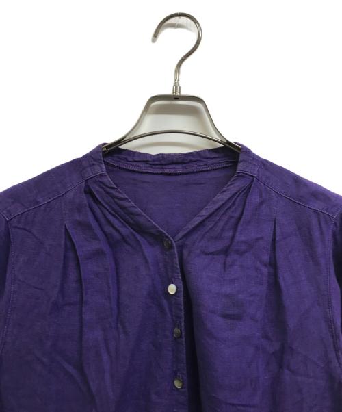 nest Robe（ネストローブ）nest Robe (ネストローブ) リネンワンピース パープル サイズ:-の古着・服飾アイテム