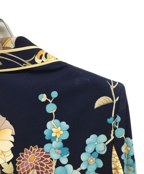 LEONARD（レオナール）LEONARD (レオナール) 2B総柄ジャケット ネイビー サイズ:Lの古着・服飾アイテム