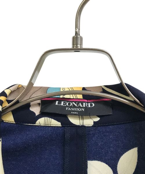 LEONARD（レオナール）LEONARD (レオナール) 2B総柄ジャケット ネイビー サイズ:Lの古着・服飾アイテム