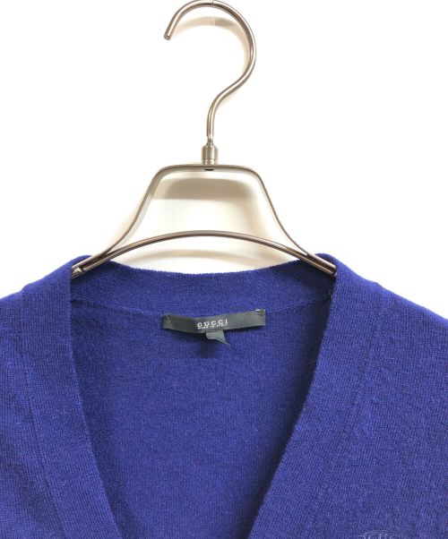 GUCCI（グッチ）GUCCI (グッチ) カシミヤカーディガン ブルー サイズ:Sの古着・服飾アイテム