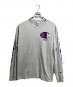 Champion×THE BLACK EYE PATCHチャンピオン×ブラックアイパッチ）の古着「コラボTシャツ」｜グレー