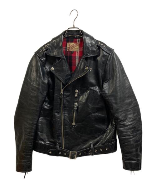 Y2 LEATHER（ワイツーレザー）Y2 LEATHER (ワイツーレザー) ホースハイドレザージャケット ブラック サイズ:40の古着・服飾アイテム