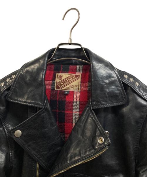 Y2 LEATHER（ワイツーレザー）Y2 LEATHER (ワイツーレザー) ホースハイドレザージャケット ブラック サイズ:40の古着・服飾アイテム