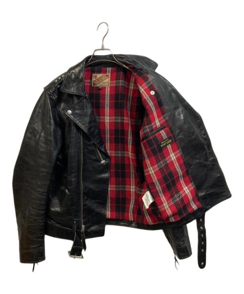 Y2 LEATHER（ワイツーレザー）Y2 LEATHER (ワイツーレザー) ホースハイドレザージャケット ブラック サイズ:40の古着・服飾アイテム