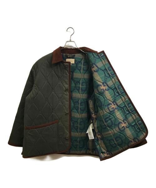 GUCCI（グッチ）GUCCI (グッチ) キルティングジャケット グリーン サイズ:SIZE 46の古着・服飾アイテム