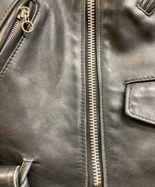 SCHOTT BROS.（ショットブロス）SCHOTT BROS. (ショットブロス) 613XX ワンスター ダブルレザージャケット ブラック サイズ:34の古着・服飾アイテム