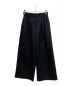 GALERIE VIE（ギャルリーヴィー）の古着「ウォッシャブルギャバジン タックワイドパンツ」｜ブラック
