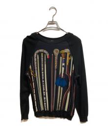 HERMES（エルメス）の古着「カシミヤシルク切替ニット」｜ブラック