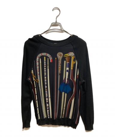 中古・古着通販】HERMES (エルメス) カシミヤシルク切替ニット