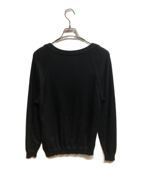 HERMES（エルメス）HERMES (エルメス) カシミヤシルク切替ニット ブラック サイズ:38の古着・服飾アイテム