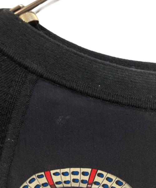 HERMES（エルメス）HERMES (エルメス) カシミヤシルク切替ニット ブラック サイズ:38の古着・服飾アイテム