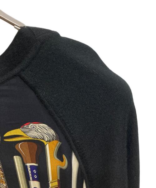 HERMES（エルメス）HERMES (エルメス) カシミヤシルク切替ニット ブラック サイズ:38の古着・服飾アイテム