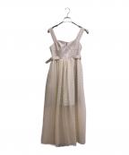 eimy istoireエイミーイストワール）の古着「デコラティブチュールドッキングワンピース」｜アイボリー