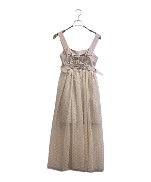 eimy istoire（エイミーイストワール）eimy istoire (エイミーイストワール) デコラティブチュールドッキングワンピース アイボリー サイズ:S 未使用品の古着・服飾アイテム