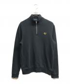 FRED PERRYフレッドペリー）の古着「ハーフジップスウェット」｜ブラック