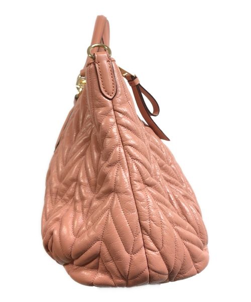COACH（コーチ）COACH (コーチ) キルティングサッチェルショルダーバッグ ピンクの古着・服飾アイテム