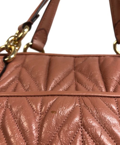 COACH（コーチ）COACH (コーチ) キルティングサッチェルショルダーバッグ ピンクの古着・服飾アイテム