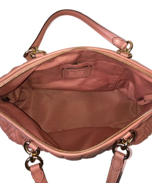 COACH（コーチ）COACH (コーチ) キルティングサッチェルショルダーバッグ ピンクの古着・服飾アイテム