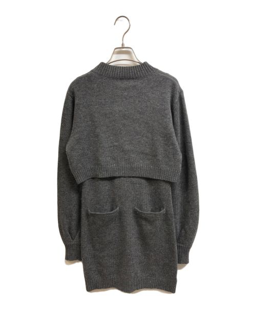 eimy istoire（エイミーイストワール）eimy istoire (エイミーイストワール) エイミーロゴボタンニットセットワンピース グレー サイズ:Freeの古着・服飾アイテム