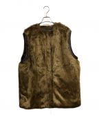Ameriアメリ）の古着「UND REVERSIBLE MOTTLED FUR VEST」｜ブラウン