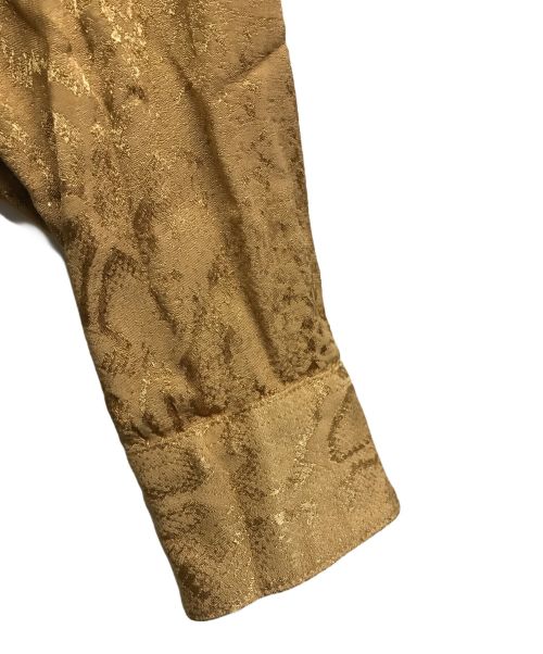 SUPREME（シュプリーム）Supreme (シュプリーム) snakeskin jacquard shirt イエロー サイズ:Sの古着・服飾アイテム