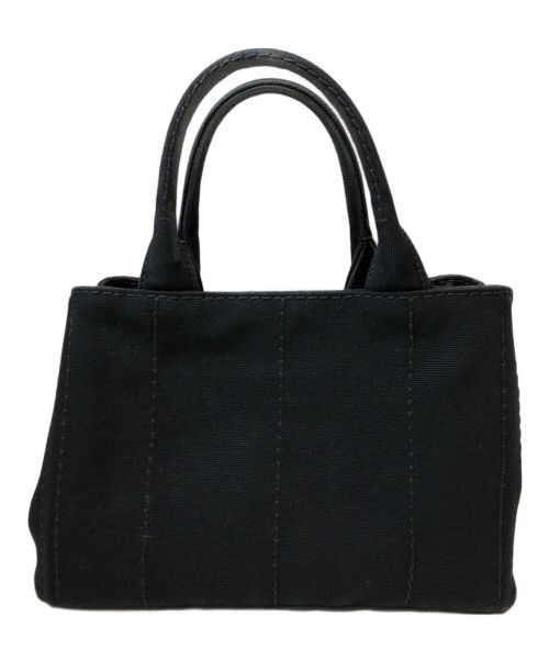 PRADA（プラダ）PRADA (プラダ) トライアングル カナパ ハンドバッグ ブラック ブラックの古着・服飾アイテム