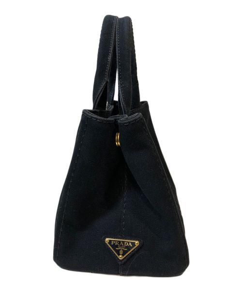 PRADA（プラダ）PRADA (プラダ) トライアングル カナパ ハンドバッグ ブラック ブラックの古着・服飾アイテム