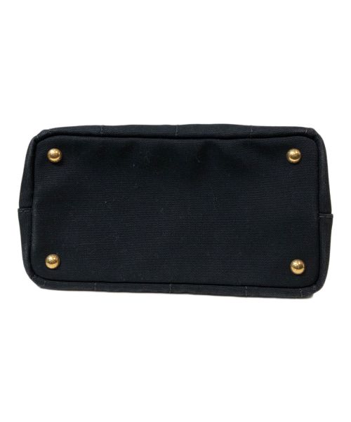 PRADA（プラダ）PRADA (プラダ) トライアングル カナパ ハンドバッグ ブラック ブラックの古着・服飾アイテム