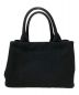 PRADA (プラダ) トライアングル カナパ ハンドバッグ ブラック ブラック：38000円