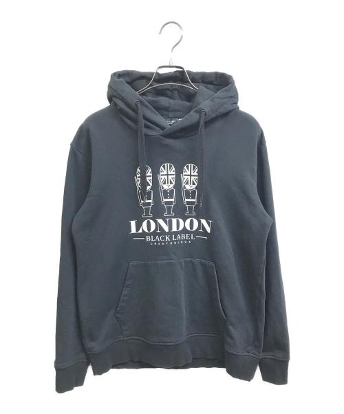 BLACK LABEL CRESTBRIDGE（ブラックレーベル クレストブリッジ）BLACK LABEL CRESTBRIDGE (ブラックレーベル クレストブリッジ) プルオーバーパーカー ブラック サイズ:Mの古着・服飾アイテム