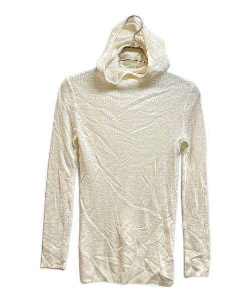 Whim Gazette（ウィムガゼット）Whim Gazette (ウィムガゼット) リブフードプルオーバー ホワイト サイズ:Free 未使用品の古着・服飾アイテム