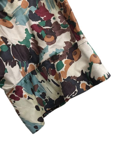 BACCA（バッカ）BACCA (バッカ) シルクツイル フラワープリントカフタンワンピース ベージュ サイズ:Sの古着・服飾アイテム