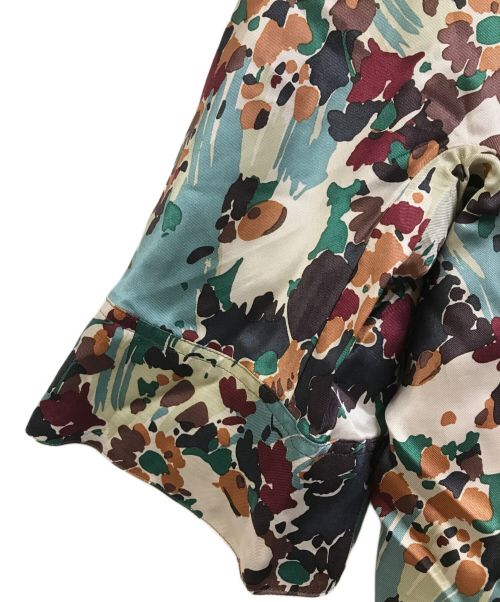 BACCA（バッカ）BACCA (バッカ) シルクツイル フラワープリントカフタンワンピース ベージュ サイズ:Sの古着・服飾アイテム