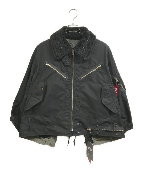 ALPHA（アルファ）ALPHA (アルファ) beautiful people (ビューティフルピープル) Alpha double-end c/n mods coat ブラック×グレー サイズ:Sの古着・服飾アイテム