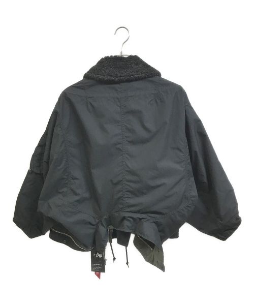 ALPHA（アルファ）ALPHA (アルファ) beautiful people (ビューティフルピープル) Alpha double-end c/n mods coat ブラック×グレー サイズ:Sの古着・服飾アイテム