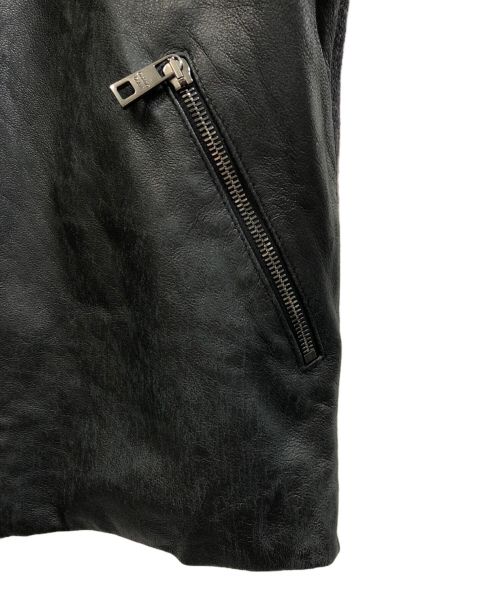 GIORGIO BRATO（ジョルジョブラッド）GIORGIO BRATO (ジョルジョブラッド) ONE GRAVITY (ワングラヴィティ) ニット切替レザージャケット ブラック サイズ:46の古着・服飾アイテム