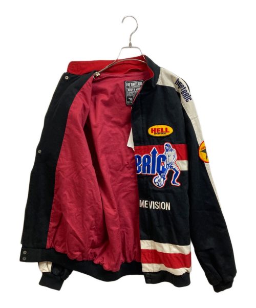 Hysteric Glamour（ヒステリックグラマー）Hysteric Glamour (ヒステリックグラマー) レイシングピットクルージャケット レッド×ブラック サイズ:Lの古着・服飾アイテム