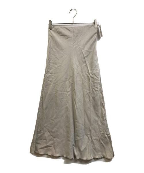 Whim Gazette（ウィムガゼット）Whim Gazette (ウィムガゼット) テンセル?繊維使用ロングスカート ベージュ サイズ:38の古着・服飾アイテム
