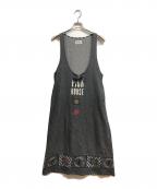 PINK HOUSEピンクハウス）の古着「リボン付きジャンパースカート」｜ブラック