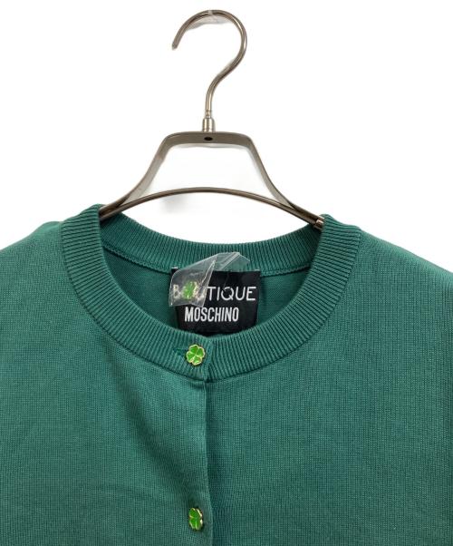 BOUTIQUE MOSCHINO（ブティック モスキーノ）BOUTIQUE MOSCHINO (ブティック モスキーノ) ニットカーディガン グリーン サイズ:-の古着・服飾アイテム