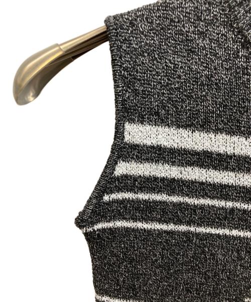 darich（ダーリッチ）darich (ダーリッチ) パイルロゴボーダーニットミニワンピース グレー サイズ:Freeの古着・服飾アイテム