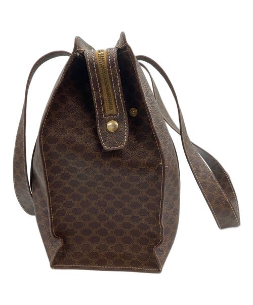 CELINE（セリーヌ）CELINE (セリーヌ) マカダム柄トートバッグ ブラウン×パープルの古着・服飾アイテム