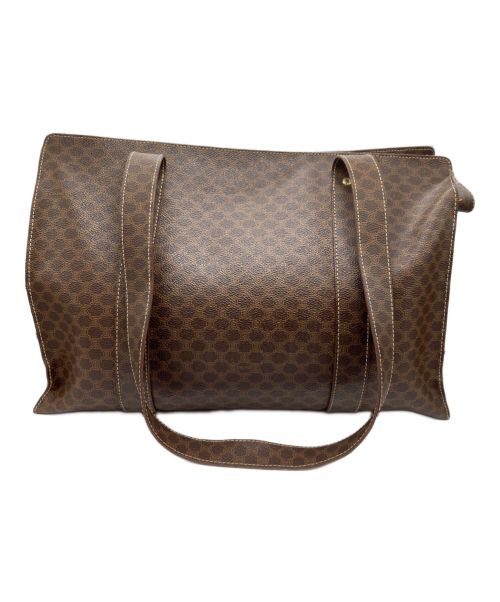 CELINE（セリーヌ）CELINE (セリーヌ) マカダム柄トートバッグ ブラウン×パープルの古着・服飾アイテム
