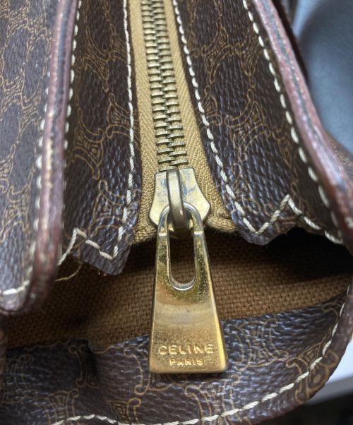 CELINE（セリーヌ）CELINE (セリーヌ) マカダム柄トートバッグ ブラウン×パープルの古着・服飾アイテム