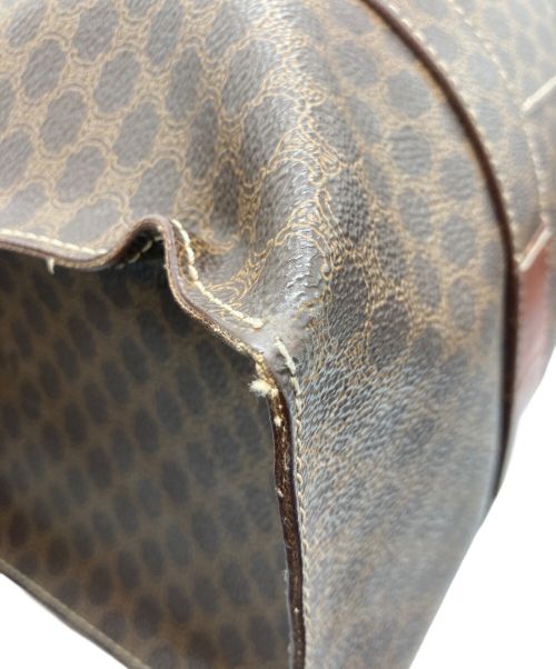 CELINE（セリーヌ）CELINE (セリーヌ) マカダム柄トートバッグ ブラウン×パープルの古着・服飾アイテム
