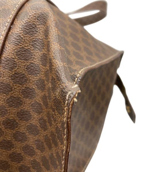 CELINE（セリーヌ）CELINE (セリーヌ) マカダム柄トートバッグ ブラウン×パープルの古着・服飾アイテム